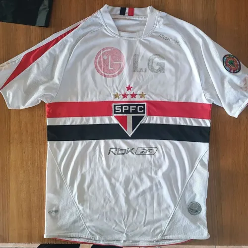 camisa original 2006 são paulo fc branca reebok spfc tamanho m