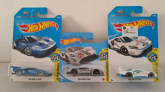 MOBILE TOY * MT 3 Hot Wheels Ford GT Race 2016 Le Mans F1 Formula 1 Marcas Gran Turismo