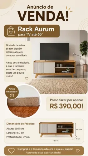 Rack comprei menor,gostaria de um maior!!