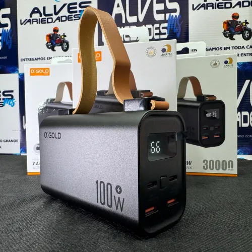 Carregador portátil turbo 100W power Bank Carrega notebook e StarLink mini
