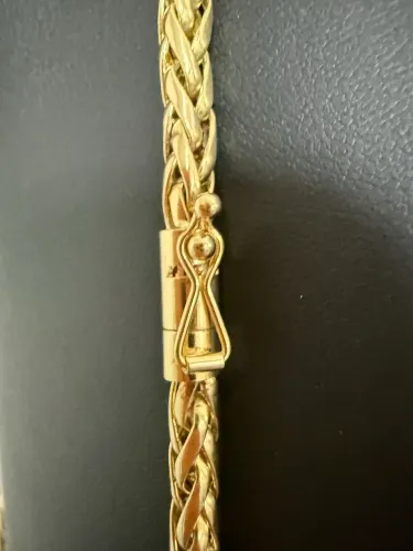 Corrente palmeira ouro 18k 35,77g 60cm certificado garantia eterna