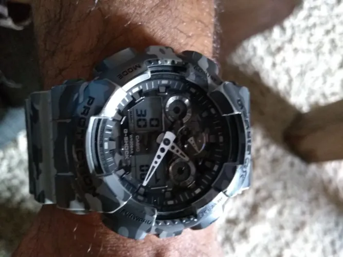 Relógio carioca g shock original camuflado cinza