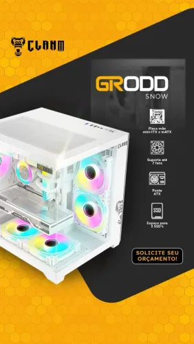 Gabinete Gamer aquário branco