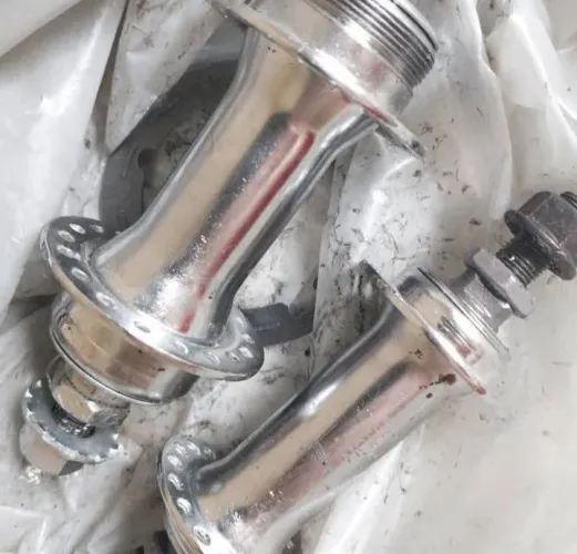 Cubo para jante de bicicleta inox usado dianteiro traseiro 
