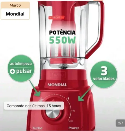 Liquidificador 200 mundial 550v novinho na caixa ?