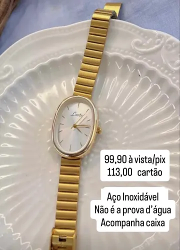 Relógio Feminino em Aço Inoxidável