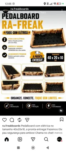 Pedalboard 40x20x10 handmade