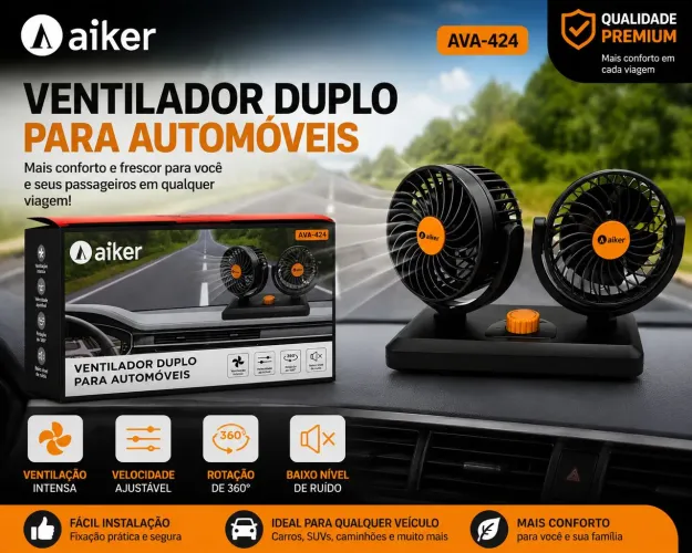 Ventilador duplo para automóveis