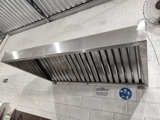 Coifa central inox 3,95×1,40×0,50 grande porte
