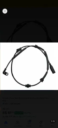 SENSOR DE ABS FIAT MOBI/ ARGO/ CRONOS/ GRAND SIENA/ EM ALGUNS PALIOS.