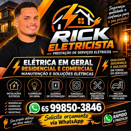 Eletricista Elétrica em Geral Comercial e Residencial e Soluções Elétricas