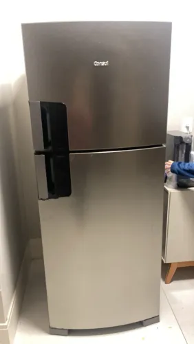 Geladeira consul CRM50HK 410L Frost free inox