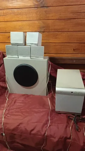 Cojunto de caixas de som philips subwoofer ativo durabrande 