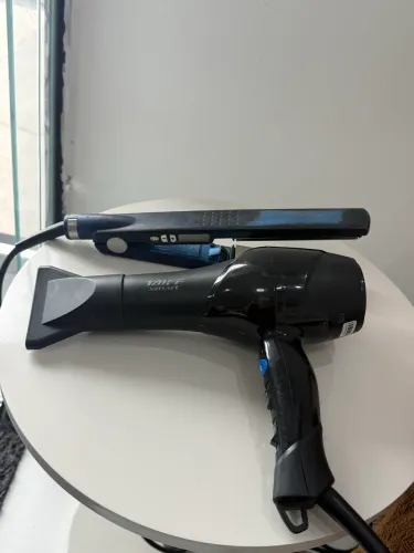 Kit profissional secador taiff + prancha babyliss original 