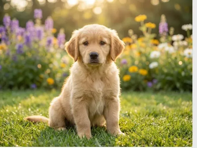 Golden retriever filhote amor e qualidade