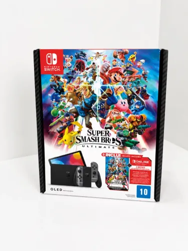 Nintendo Switch OLED Smash Bros Seminovo