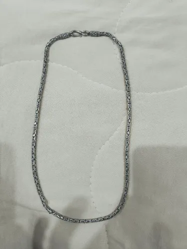 Corrente prata 925 ponto peruano 50 cm