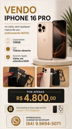 IPHONE 16 PRO | 128GB | Impecável!