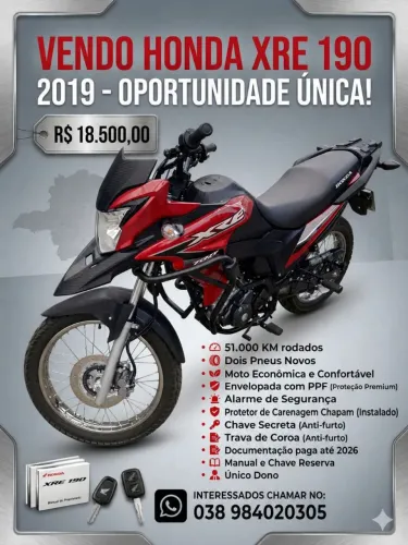 Honda XRE 190 Equipada 