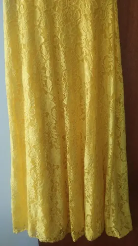 Vestido renda festa longo com forro e bojo