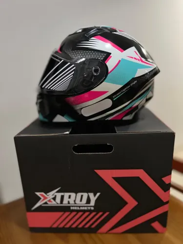 Capacete X TROY FF 526 - Preto/Tifany