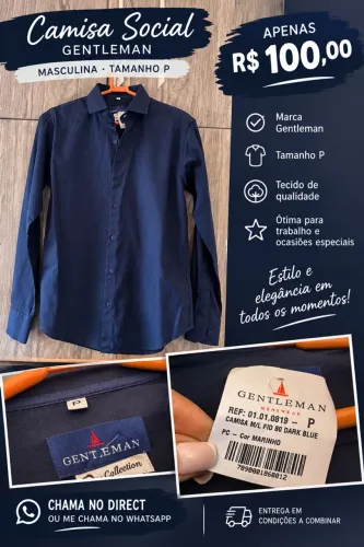 Camisa manga longa na etiqueta Gentleman