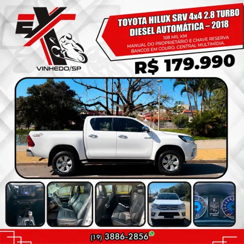 Toyota Hilux CD SRV 4X4 2.8 TDI Diesel Aut. 2018