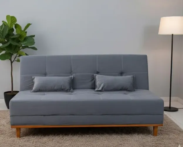 Sofa cama veludo moderno cinza (temos outras cores e modelos)