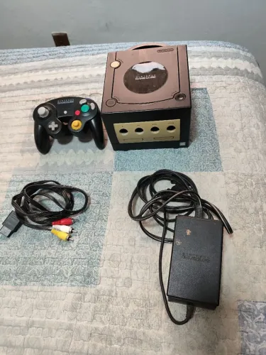 Nintendo Game Cube Preto Com Controle Original