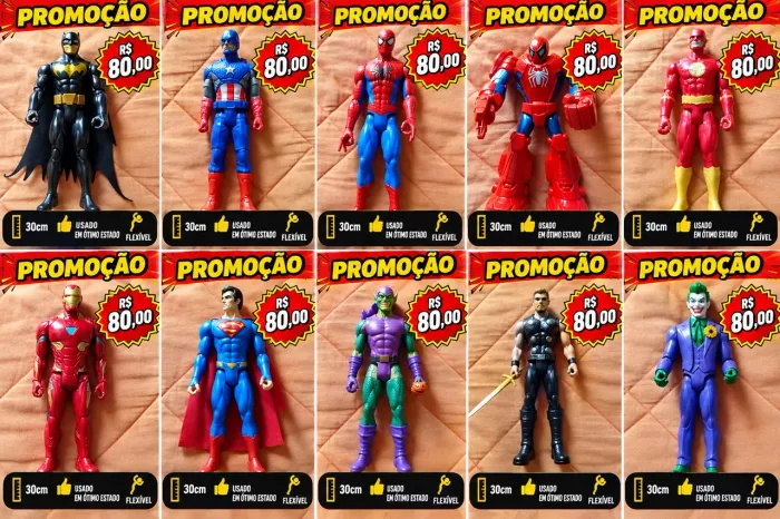 Bonecos super-heróis 30cm