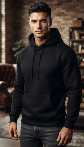 blusa de frio de moletom com capuz canguru