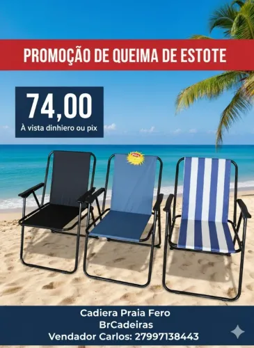 CADEIRA PRAIA FERRO 80KG