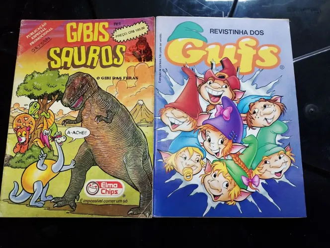 Revistas promocionais raras Elma Chips e Gufs