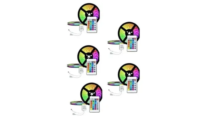 Kit 5 Fita Led Colorida 5 Metros 12V Silicone Dupla Face