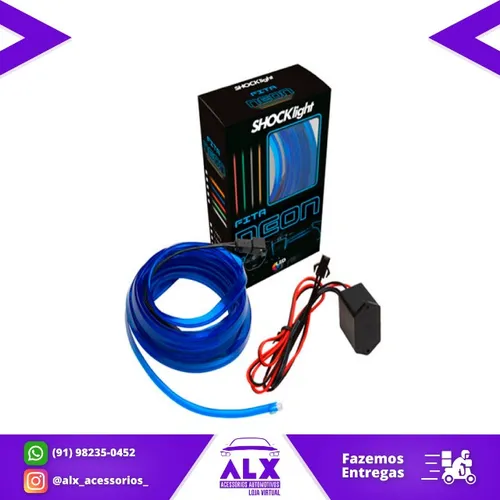 Fita de Led Tipo Neon Painel Carro 1 2 3 ou 5 Metros - Varias Cores