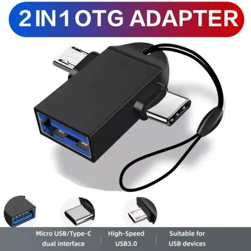 Adaptador otg type c e v8
