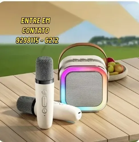 Karaoke 2 Microfones Portatil- Entregas 9h as 22h