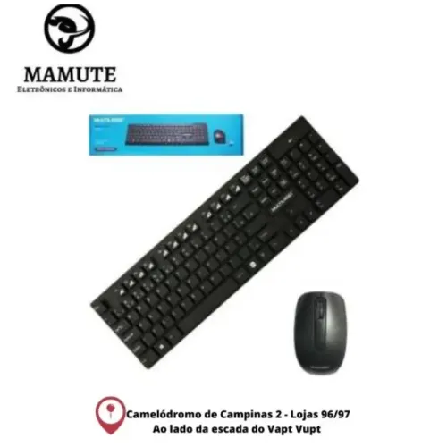 Kit Teclado E Mouse S/ Fio 2.4ghz Wireless Multimídia Tc251