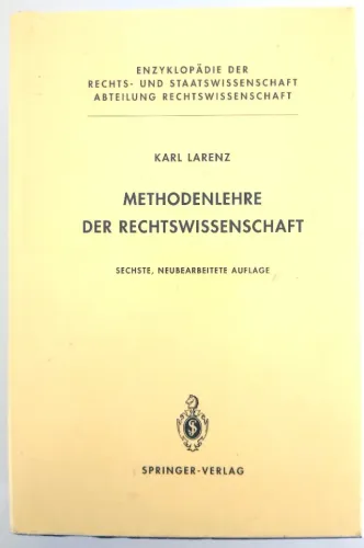 Karl Larenz. Methodenlehre der Rechtswissenschaft (Metodologia da Ciência do Direito)