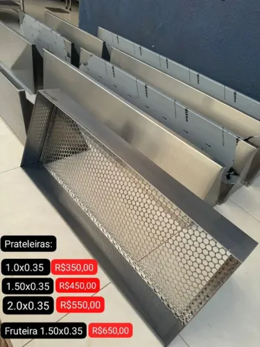 Prateleiras Inox.- Várias medidas a pronta entrega..