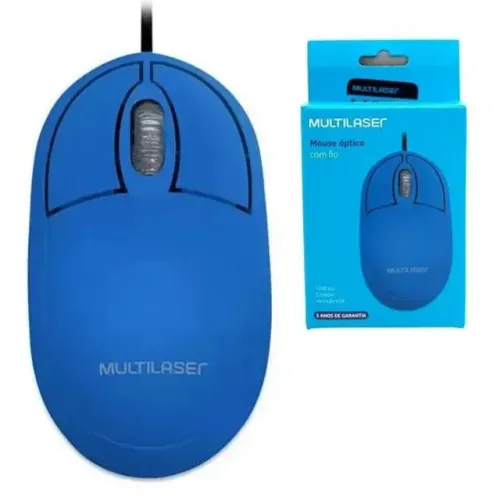 Mouse Com Fio Classic Box Óptico Full Usb - Multilaser