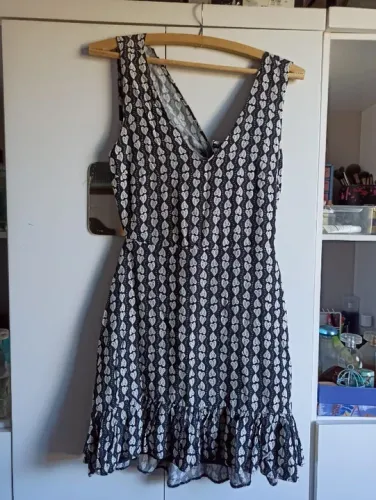 Vestido Amaro - Estampa de coração - Tamanho PP