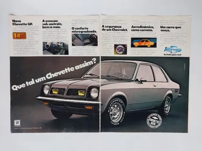 Chevette GP 1978 - Propaganda original de revista de época