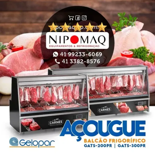 BALCÃO DE AÇOUGUE GELOPAR EXPOSITOR PARA AÇOUGUE GELOPAR