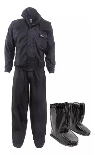 Kit Capa De Chuva Masculina Alba Europa Nylon + Polaina Alba Motociclista