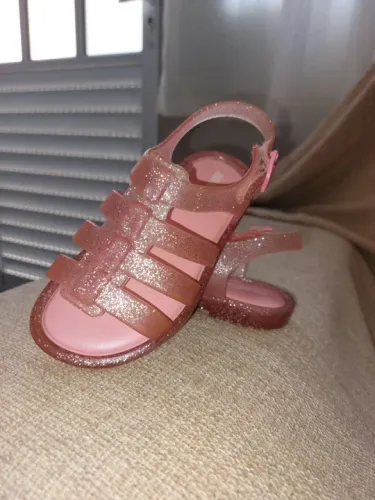 Sandália Infantil Melissa flox Glitter Rosa