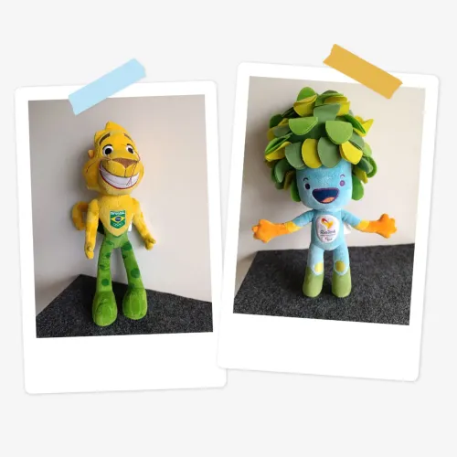 Conjunto com dois mascotes das olimpíadas de 2016 - Brasil 