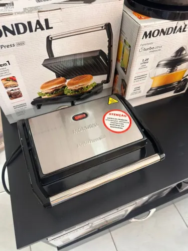 Sanduicheira Grill Mondial Inox