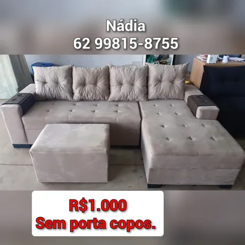 Sofá com chaise com 4 lugares 2.40x1.40