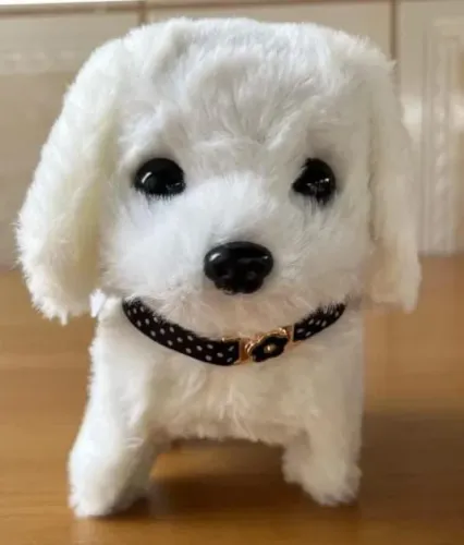 Brinquedo Cachorrinho de Pelúcia que Anda e Late